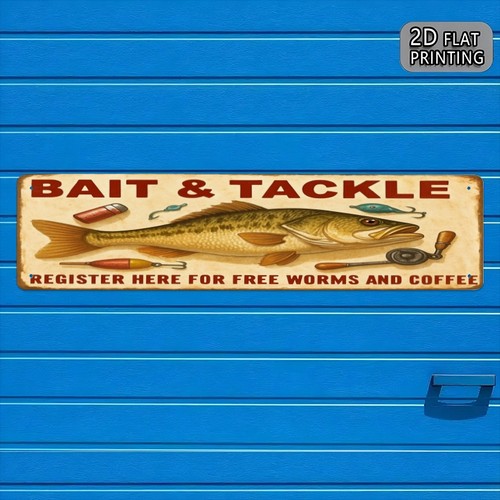 Vintage bass fish - bass, wall