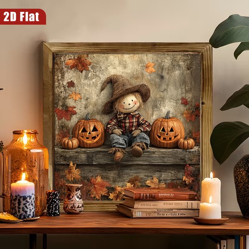 Rustic scarecrow pumpkins - rustic,