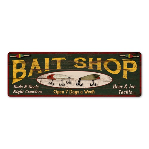 Bait shop sign rustic - bait,